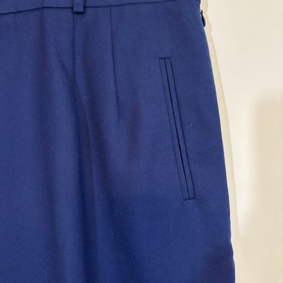 Talbots Pants Women 20 W Navy Blue Wool Wide Leg Trouser Classic Pants S… - Picture 3 of 9